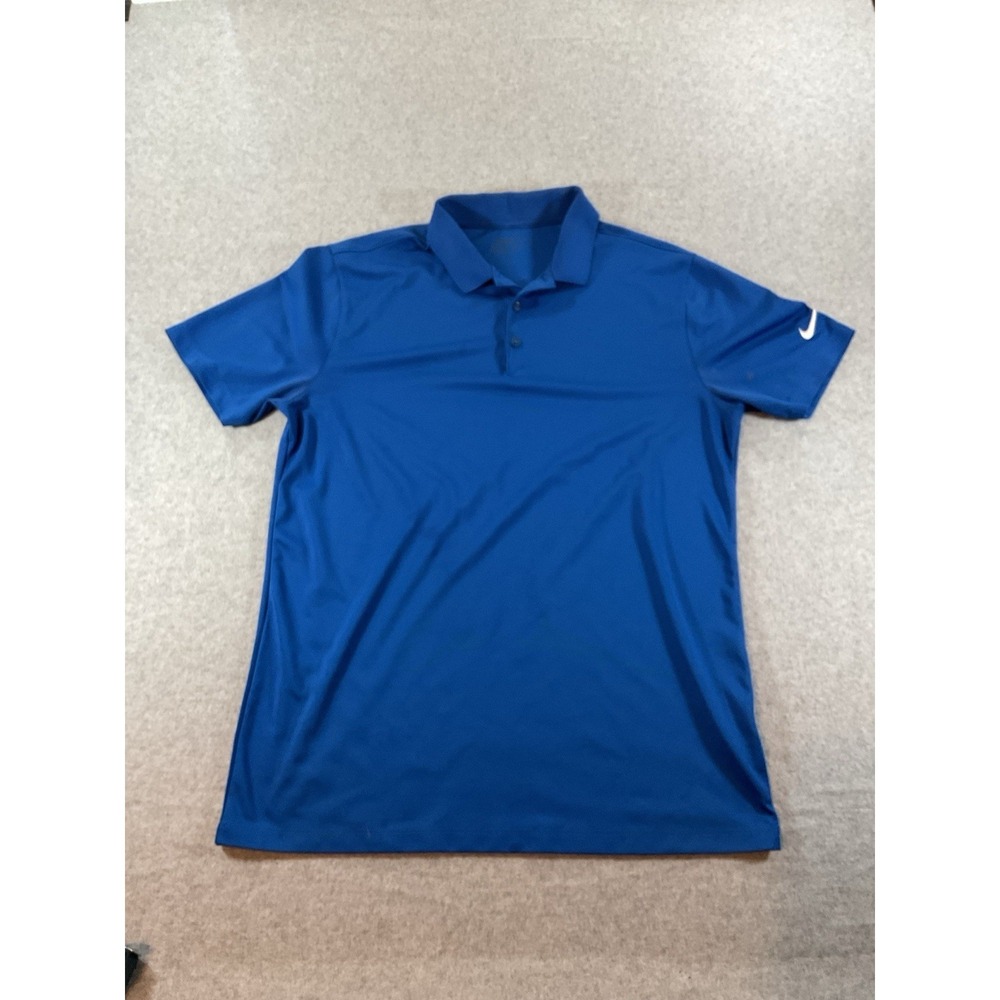 Nike Golf Mens Dri-FIT Polo Shirt Blue Short Sleeve‎ Standard Fit Medium 6